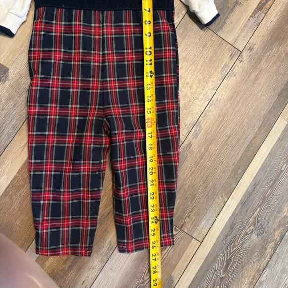 90s red and black plaid Christmas Outfit| Romper Holiday Y2k - Picture 3 of 4